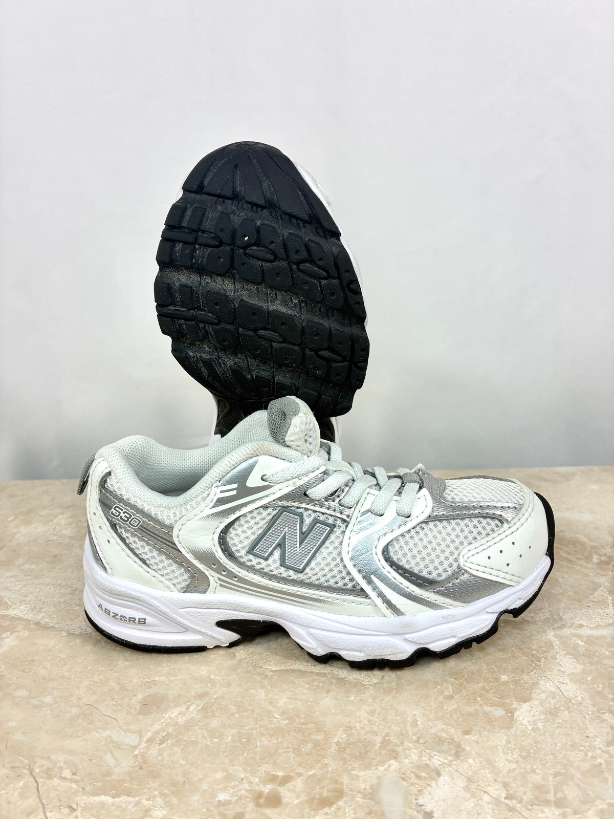 New Balance 530 AD Argent Blanc Size 28