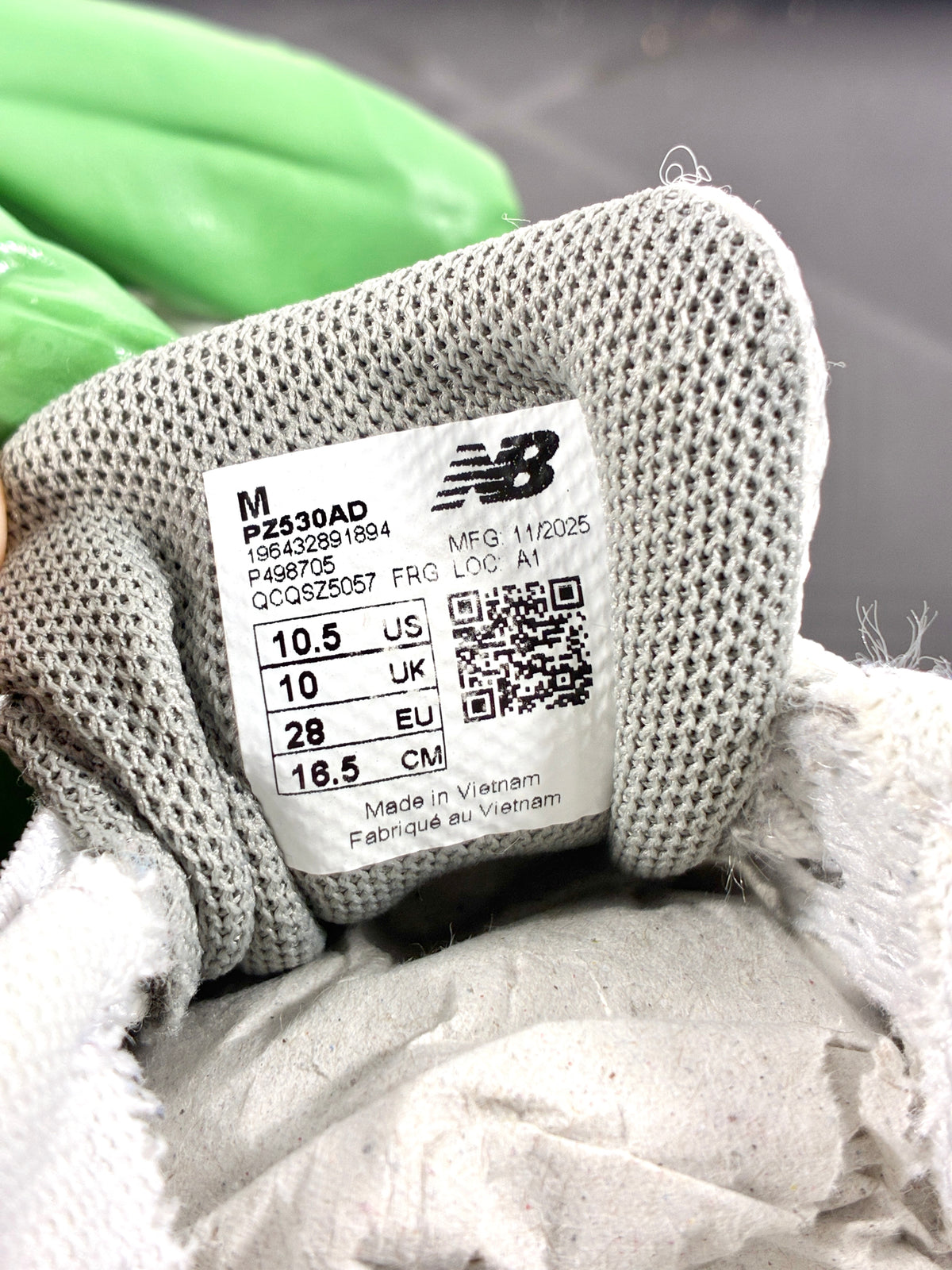 New Balance 530 AD Argent Blanc Size 28